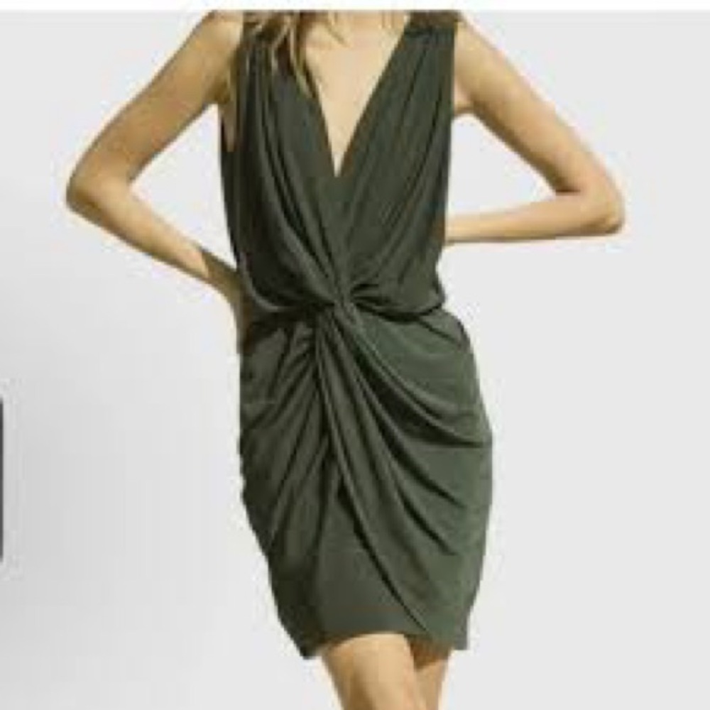 Misa Los Angeles Green Jersey Knit Sleeveless dress